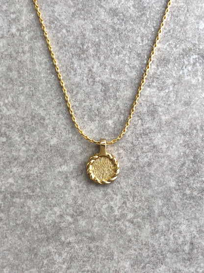 Christian Dior CD Logo Necklace Gold Vintage gf2h6j