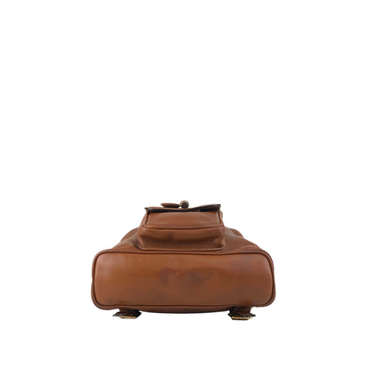 GUCCI Bamboo Front Pocket Backpack Brown Vintage jfzn8g