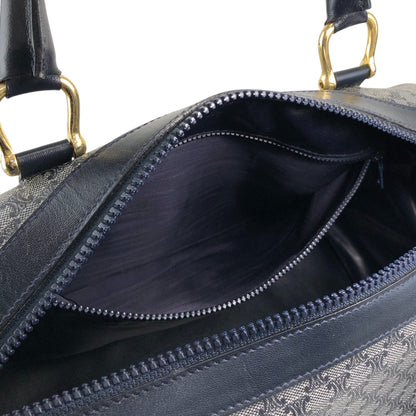 CELINE Macadam Blason Boston bag Navy Vintage scyzx6