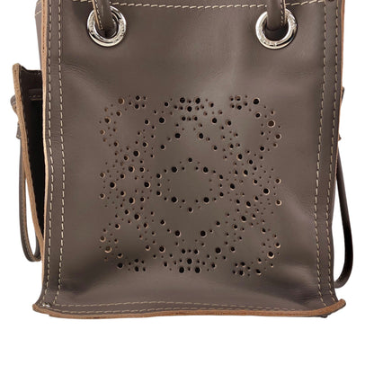 LOEWE Anagram Handbag Totebag Brown Vintage cgduag