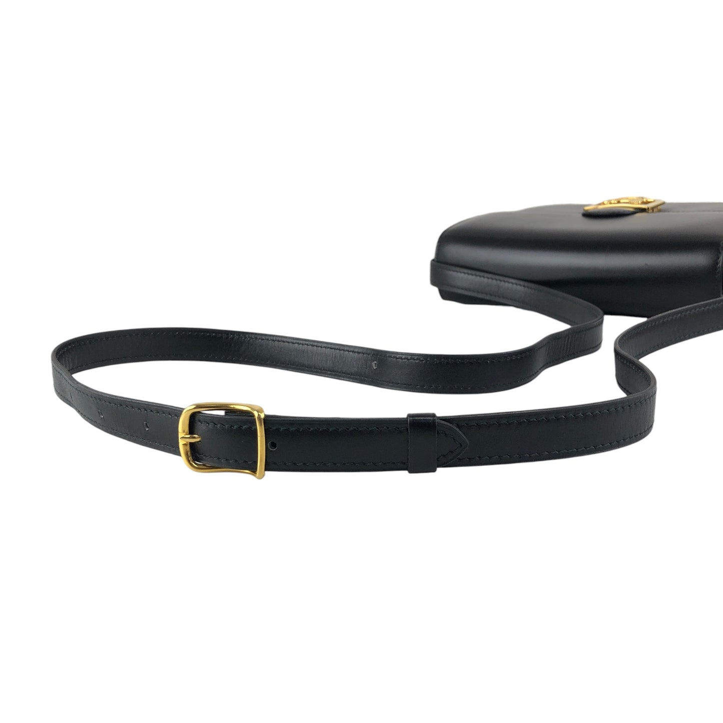CELINE Horse Carriage Shoulder bag Black Vintage gr8nyt