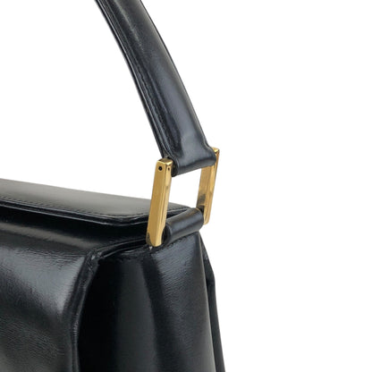 GUCCI Logo Handbag Vanity bag Black Vintage aitdmr
