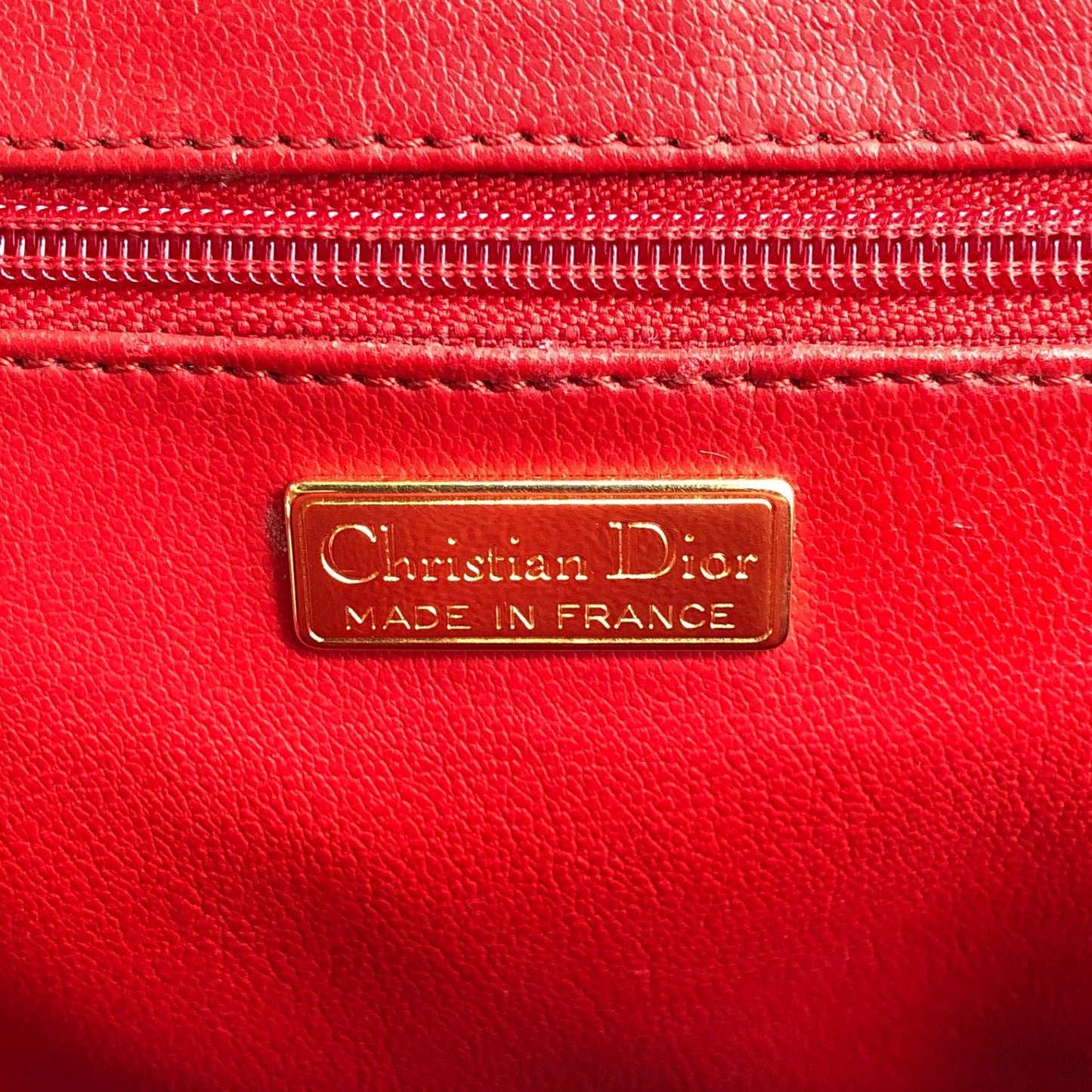 Christian Dior CD Logo Handbag Red Vintage giapnx