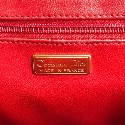 Christian Dior CD Logo Handbag Red Vintage giapnx