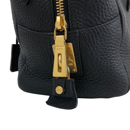 PRADA Logo Two-way Handbag Shoulder bag Black Vintage ws8uyb