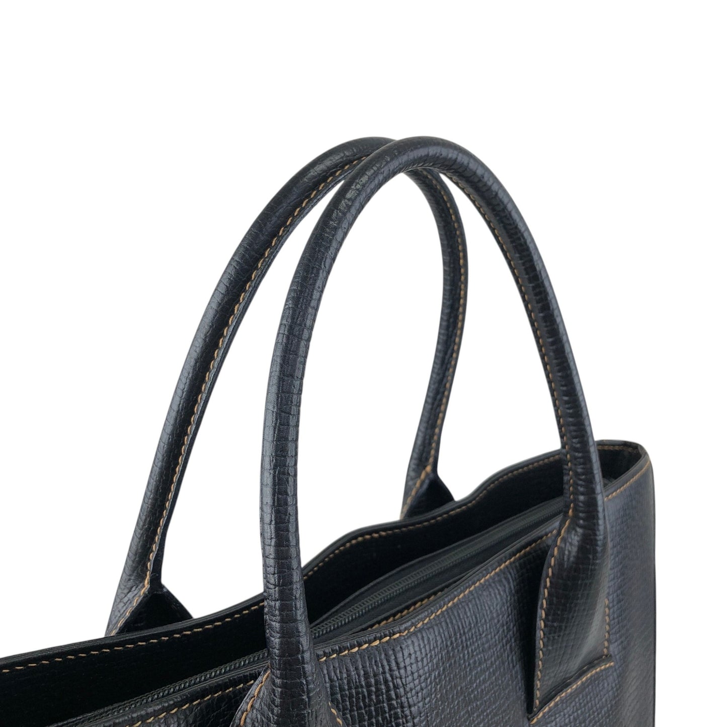 LOEWE Logo Embossed Two-way Handbag Totebag Black Vintage pfe4su