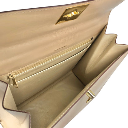 CELINE Gancini Handbag Beige Vintage fz83cr