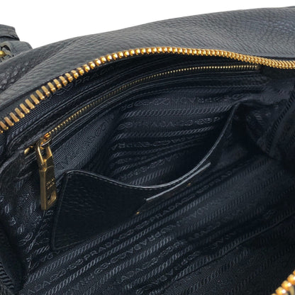 PRADA Logo Handbag Black Vintage nn2dx6