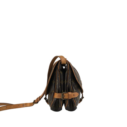 LOUIS VUITTON Monogram Shoulder bag Brown Vintage dzuvmj