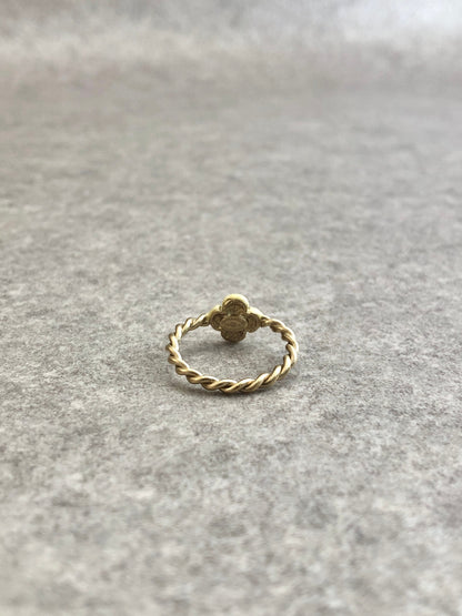 CHANEL Ring Gold×White Vintage efw5ta