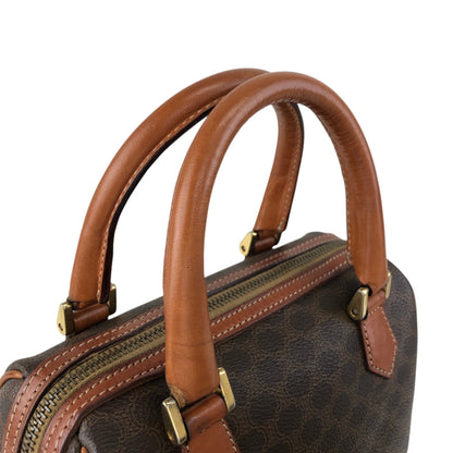 CELINE Macadam Blason Two-way Small Boston bag Shoulder bag Brown Vintage 2kpnhi