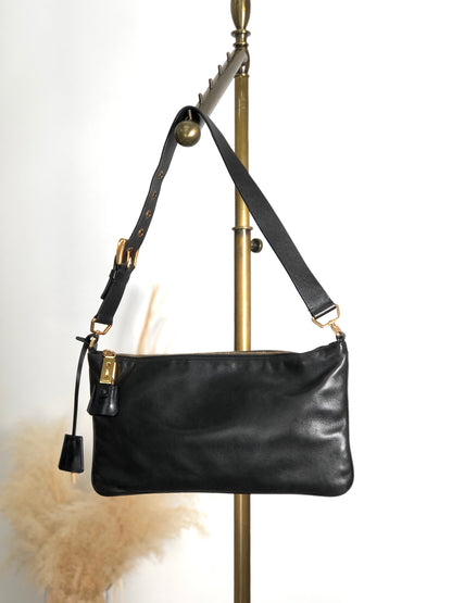 PRADA Shoulder bag Black Vintage chvuhk