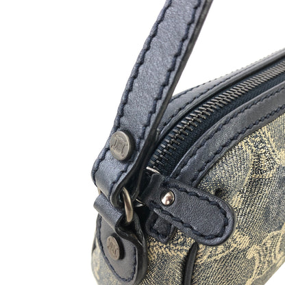 CELINE Paris Macadam Denim Hobobag Handbag Light Blue Vintage sb655g