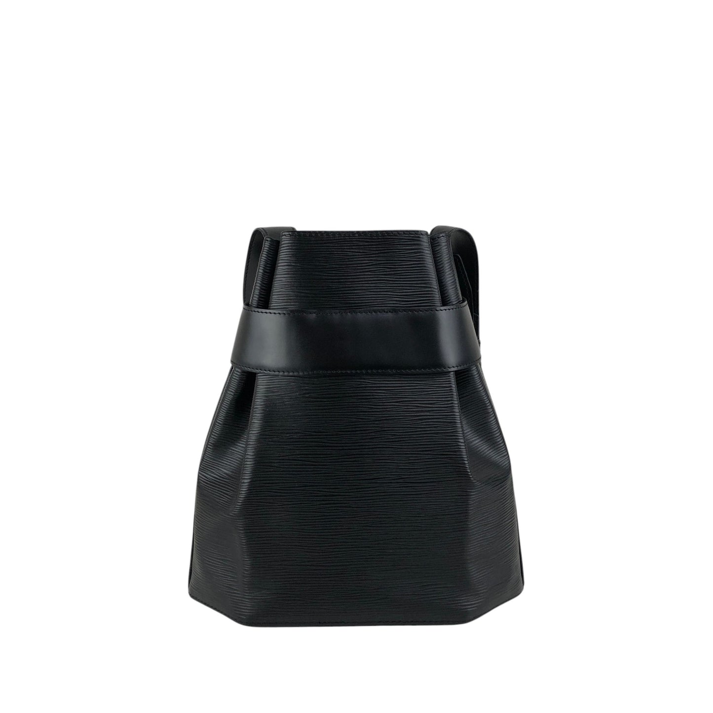 LOUIS VUITTON Epi Drawstring Shoulder bag Black Vintage 6ajzsh