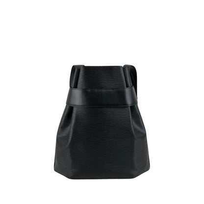 LOUIS VUITTON Epi Drawstring Shoulder bag Black Vintage 6ajzsh