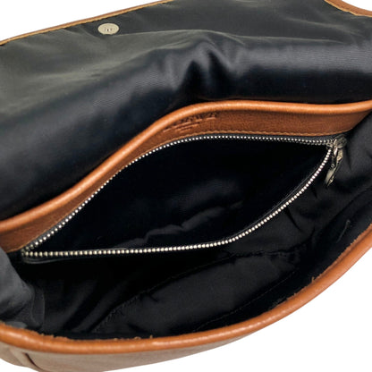 LOEWE Logo Embossed Shoulder bag Brown Vintage 6n4xku