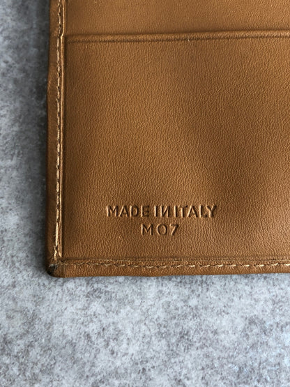 CELINE Macadam Blason Metal Clasp Folded Wallet Brown Vintage npchhu