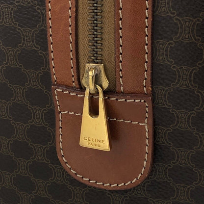 CELINE Macadam Blason Handbag Brown Vintage xiw3ui