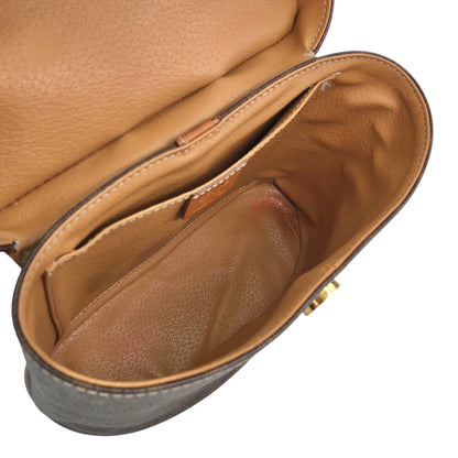 CELINE Macadam Blason Two-way Handbag Shoulder bag Brown Vintage crpdut