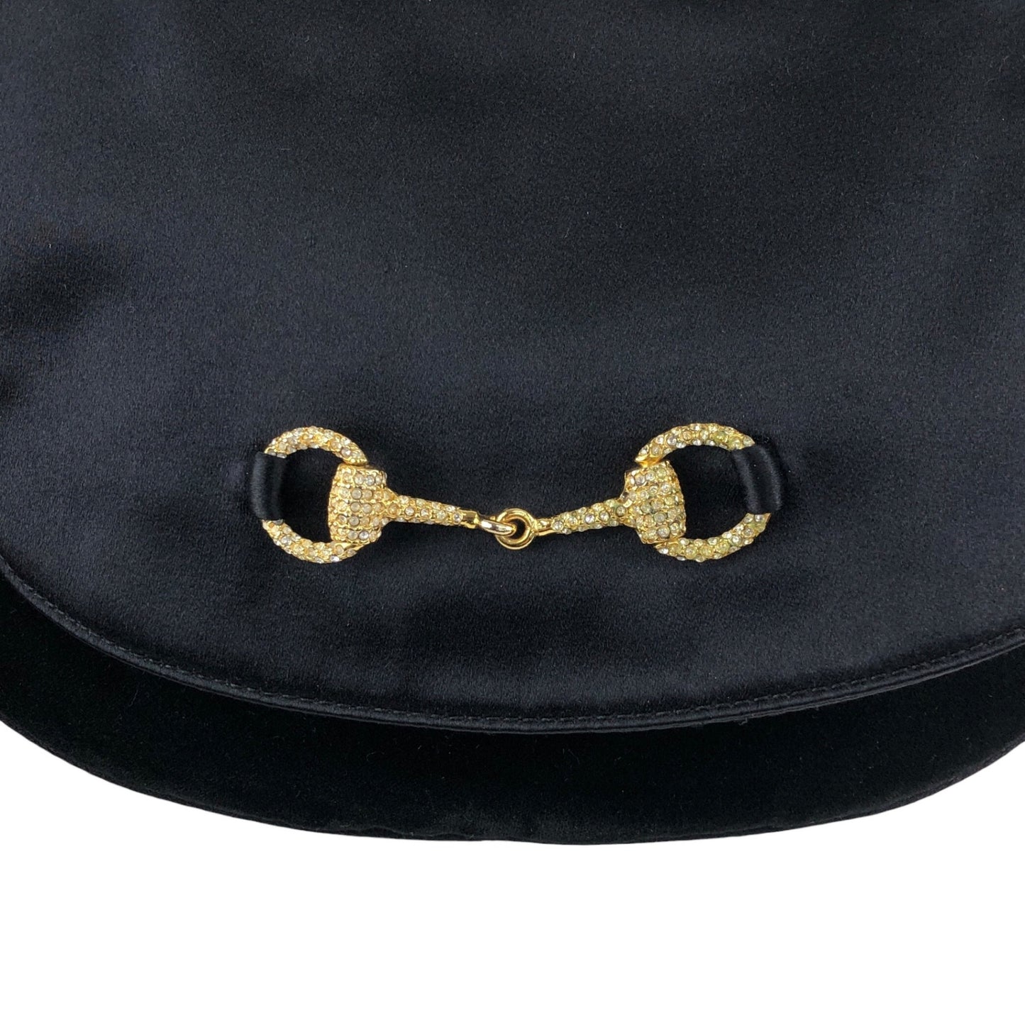 GUCCI Horse Bit Tassel Shoulder bag Black Vintage xvctcj