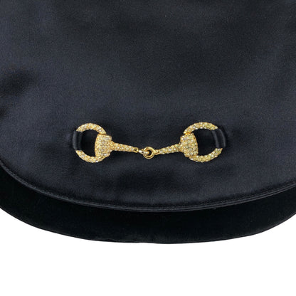 GUCCI Horse Bit Tassel Shoulder bag Black Vintage xvctcj
