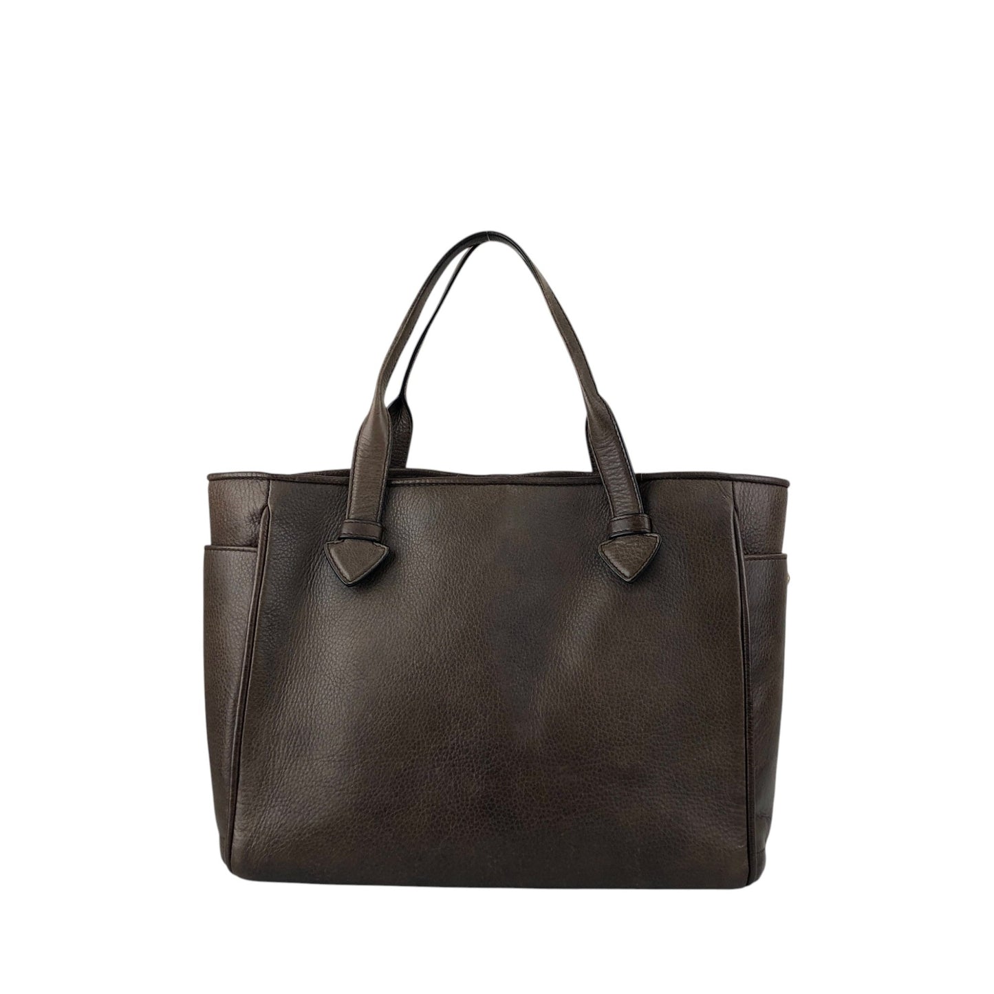 LOEWE Logo Embossed Handbag Totebag Brown Vintage faniey