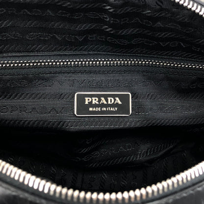 PRADA Padlock Small Boston bag Handbag Black Vintage vcg8wk
