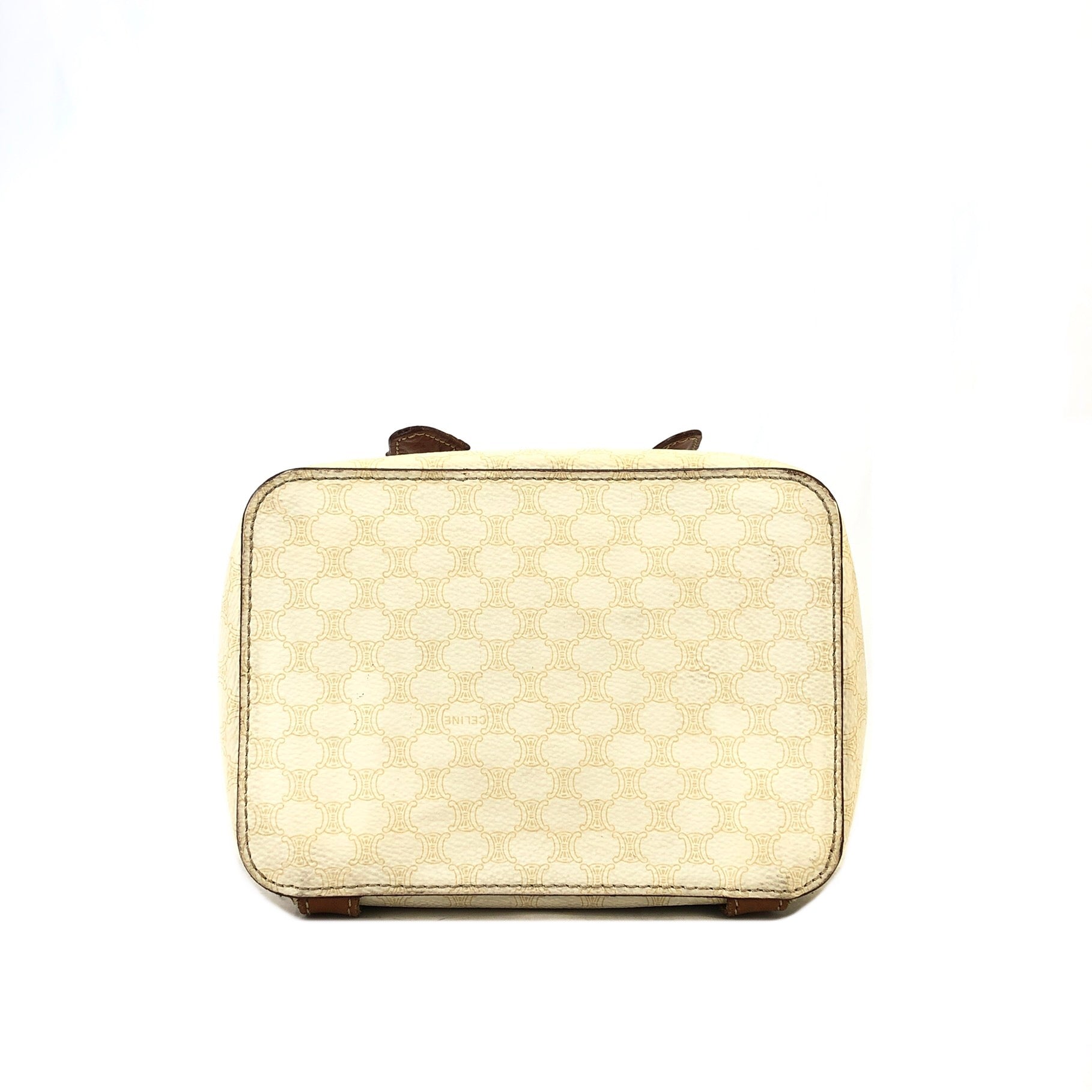 CELINE Macadam Blason Backpack White Vintage wih3fy