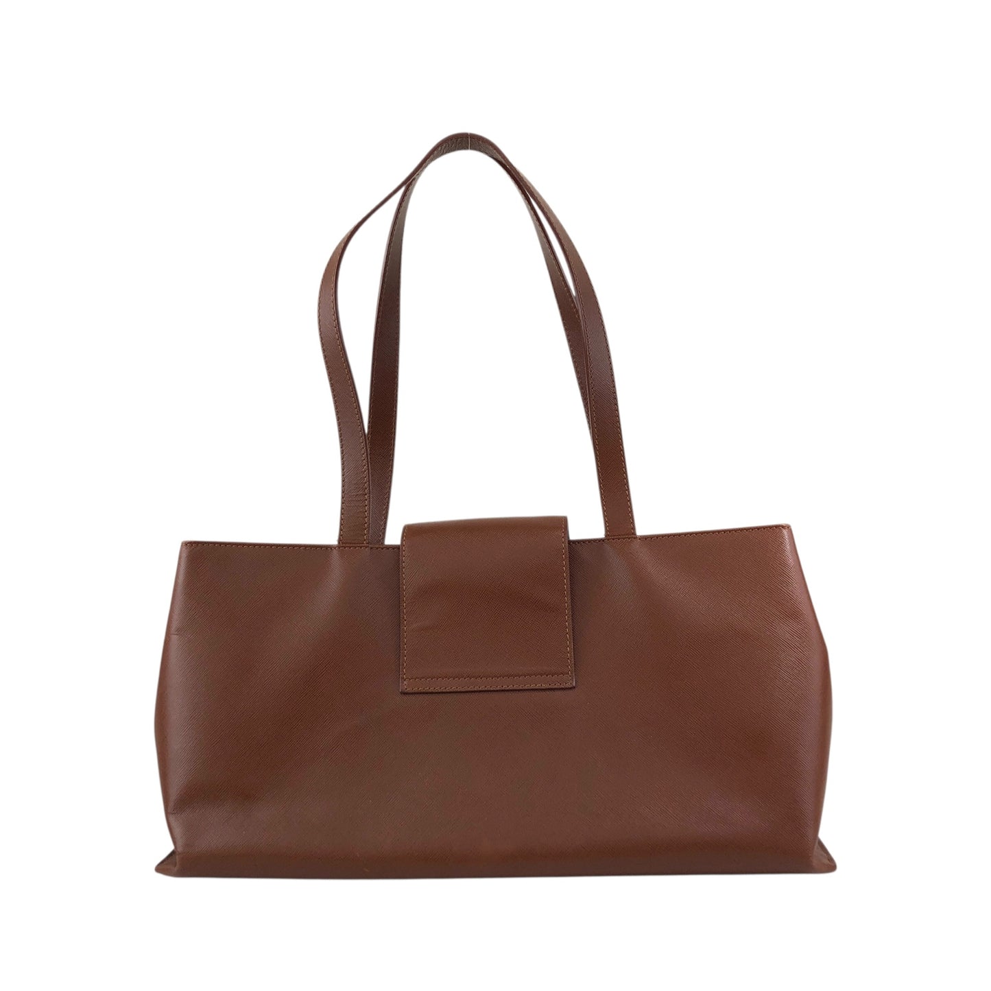 BURBERRY Flap Handbag Brown Vintage 3ex85e