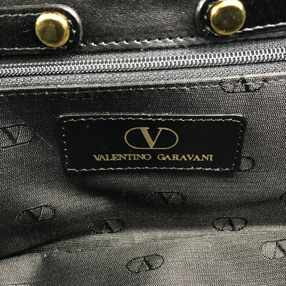 VALENTINO GARAVANI Logo Charm Two-way Handbag Shoulder bag Black Vintage b2wgf5