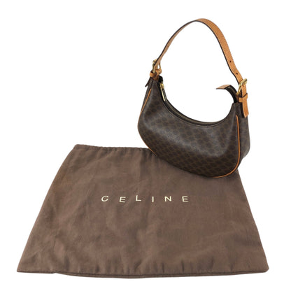 CELINE Macadam Shoulder bag Hobobag Brown Vintage w5cp57