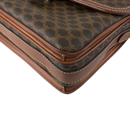 CELINE Macadam Horseshoe Shoulder bag Brown Vintage mxtw8i