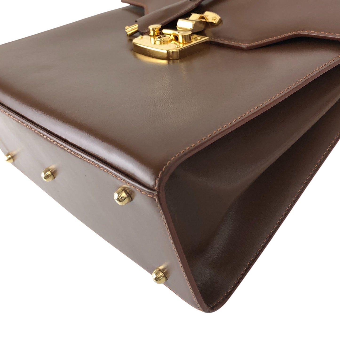 GUCCI Two-way Handbag Shoulder bag Brown Vintage icv4fg