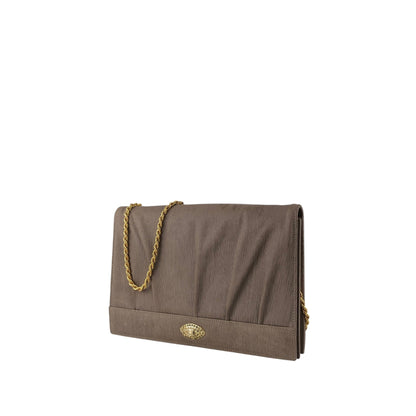 CELINE Triomphe Rhinestone Chain Shoulder bag Beige Vintage x4sgdj
