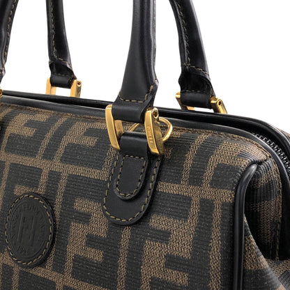 FENDI Zucca Two-way Small Boston bag Shoulder bag Brown Vintage sfanas