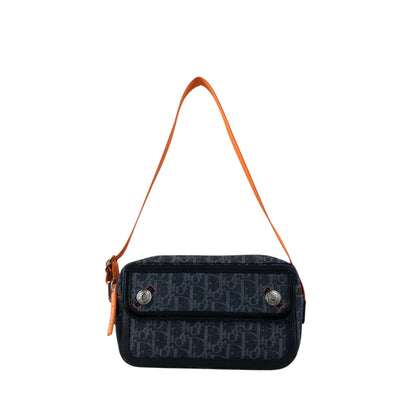 Christian Dior Trotter Flap Shoulder bag Indigo Vintage jb5tcy