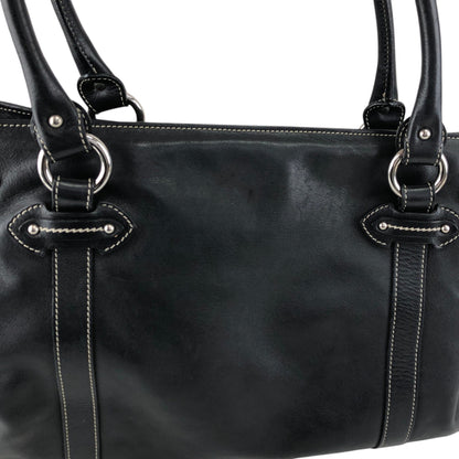 Christian Dior CD Logo Handbag Totebag Black Vintage js7hxe