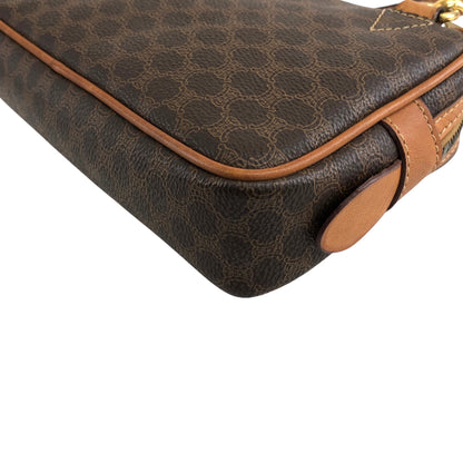 CELINE Macadam Blason Shoulder bag Brown Vintage f2gsiu