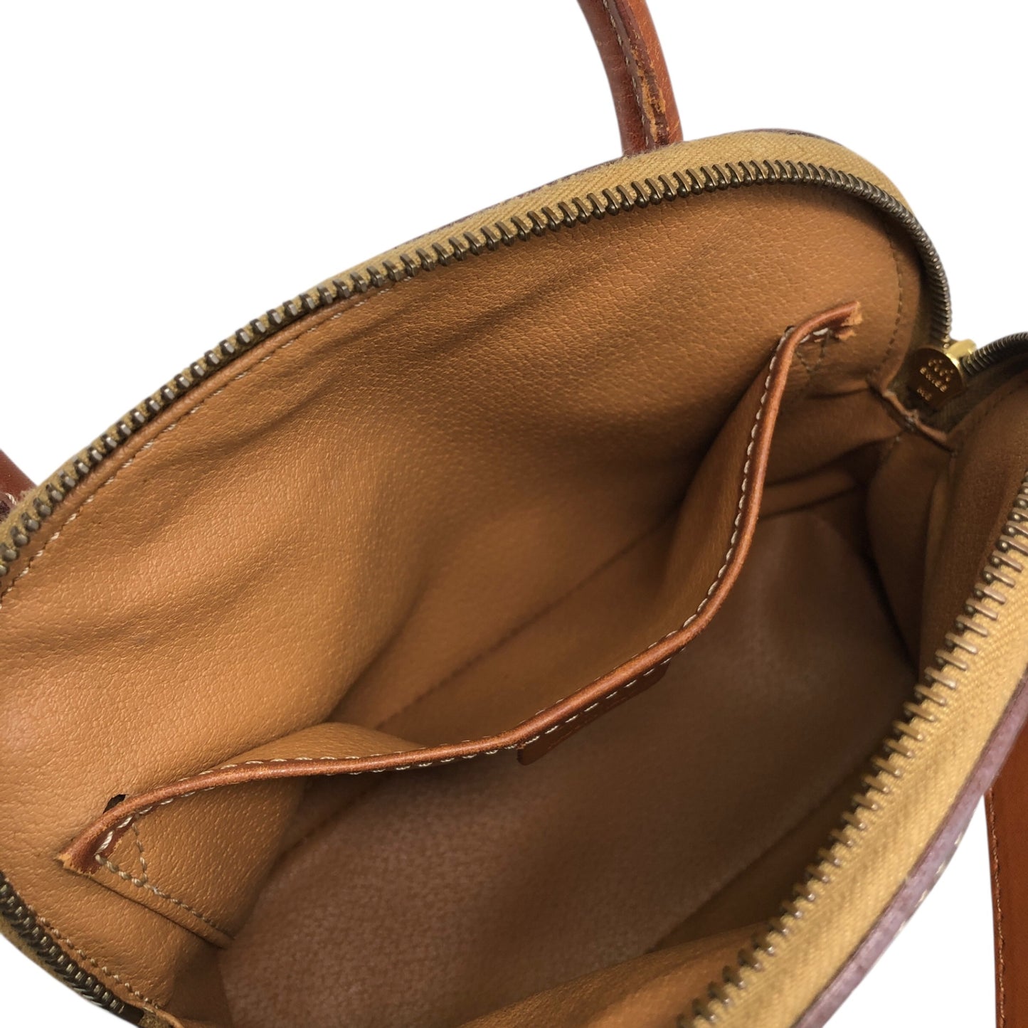 CELINE Macadam Two-way Small Handbag Shoulder bag Brown Vintage mmpyfi