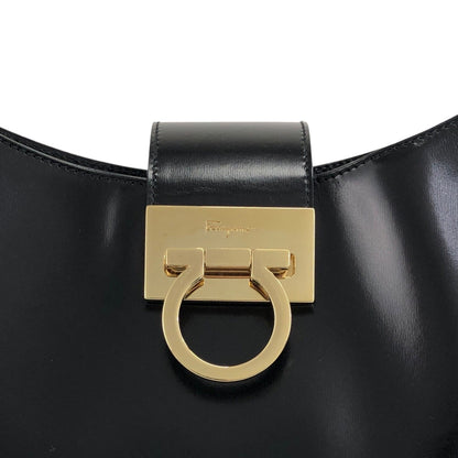 Salvatore Ferragamo Gancini Shoulder bag Black Vintage j6g6xf