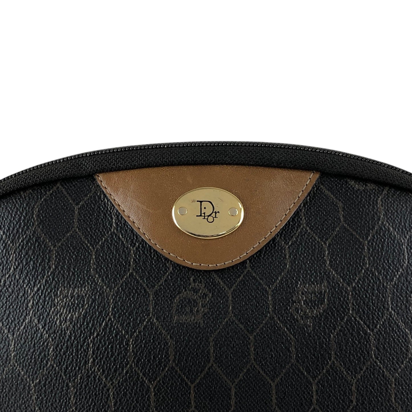 Christian Dior Honeycomb Pattern Small Chain Shoulder bag Black Vintage rd7gwd