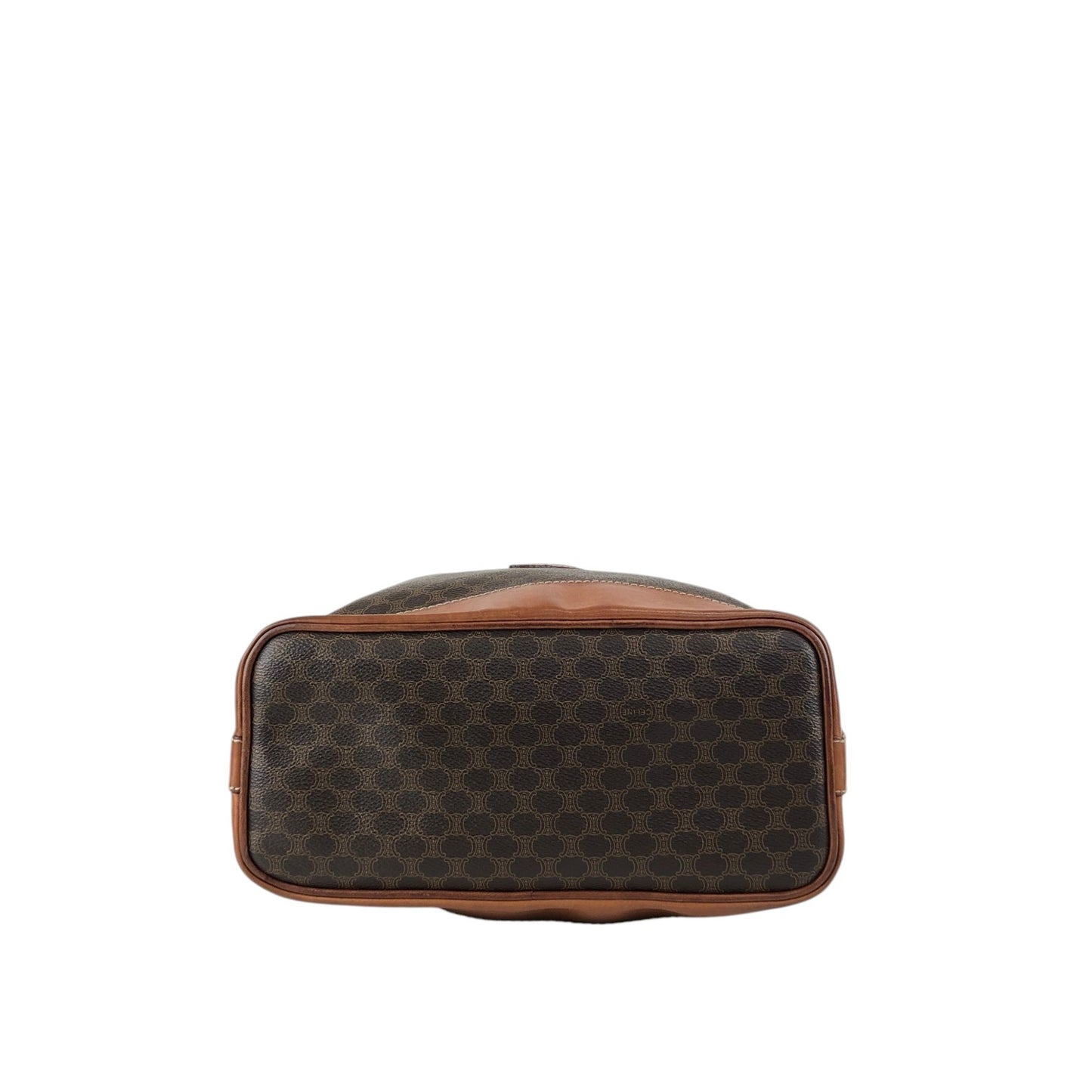 CELINE Macadam Blason Drawstring Shoulder bag Brown Vintage mp3xvi