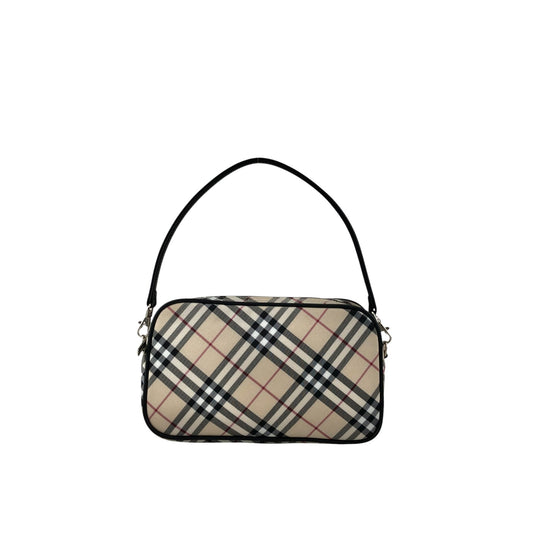 BURBERRY Nova Check Shoulder bag Beige Vintage kg336h