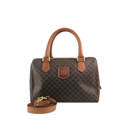 CELINE Macadam Blason Two-way Handbag Shoulder bag Brown Vintage mxkp72