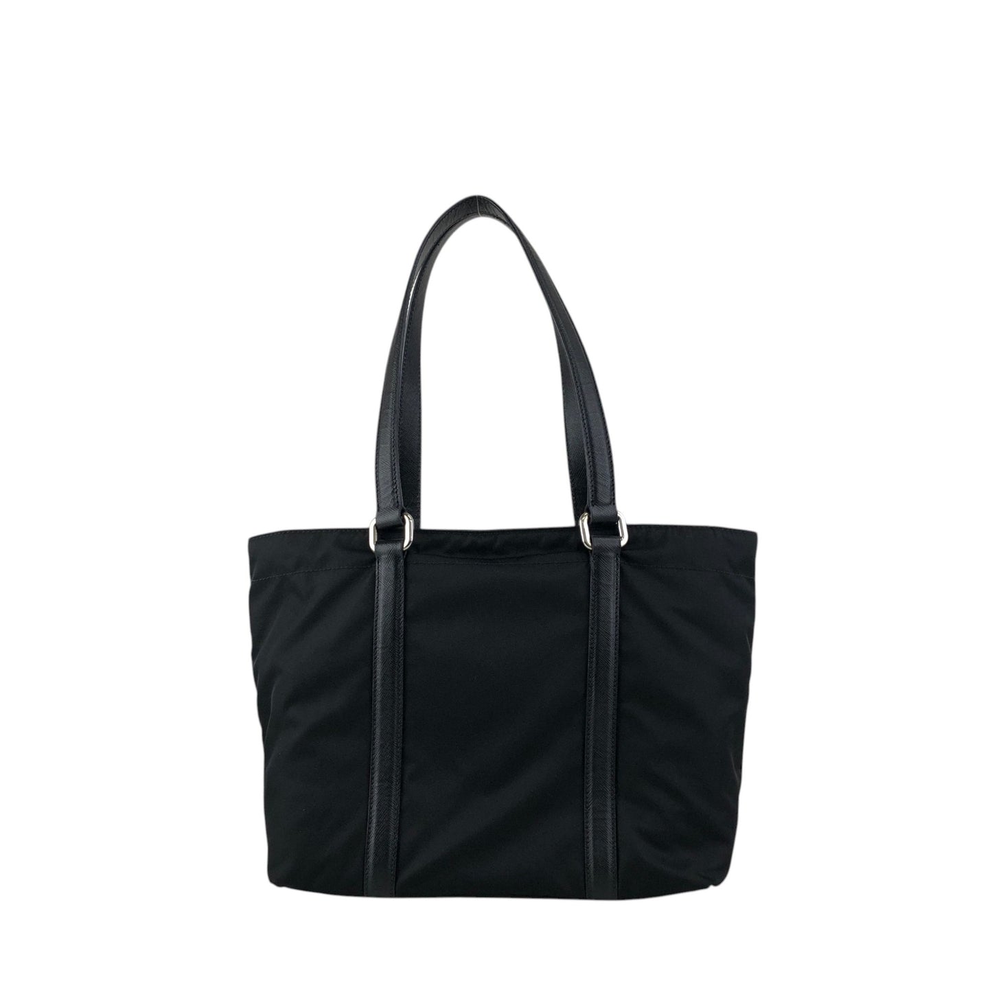 PRADA Tessuto Triangle Logo Totebag Black Vintage tgzvbu