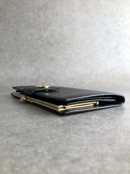 CELINE Circle Long Wallet Black Vintage eb8j2d