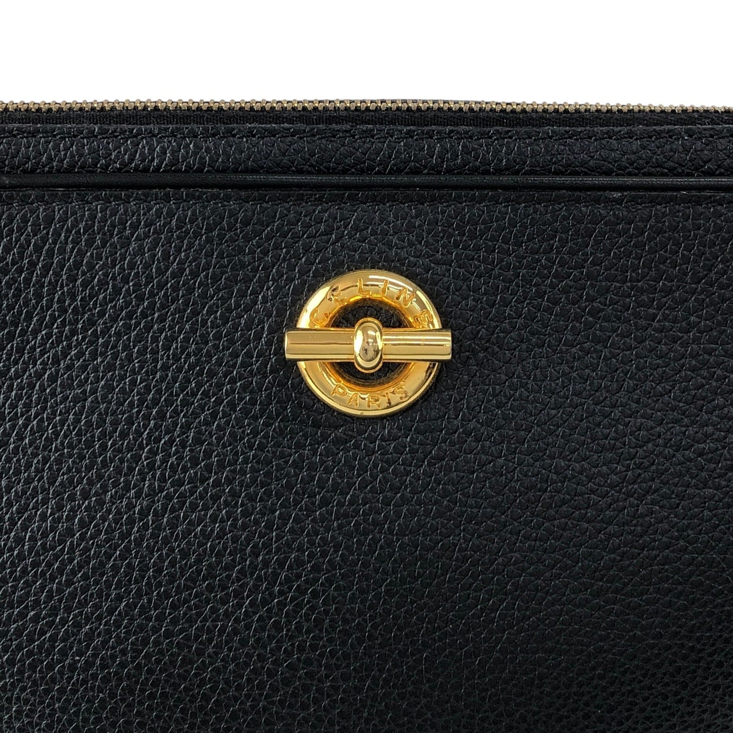 CELINE Toggle Clasp Shoulder bag Black Vintage agj7jw