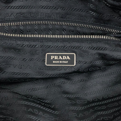 PRADA Tessuto Triangle Logo Front Pocket Small Boston bag Handbag Black Vintage gips8j
