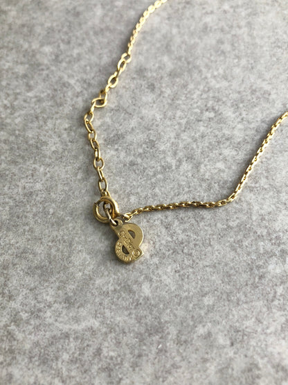 Christian Dior Logo Motif Necklace Gold Vintage fmzag2