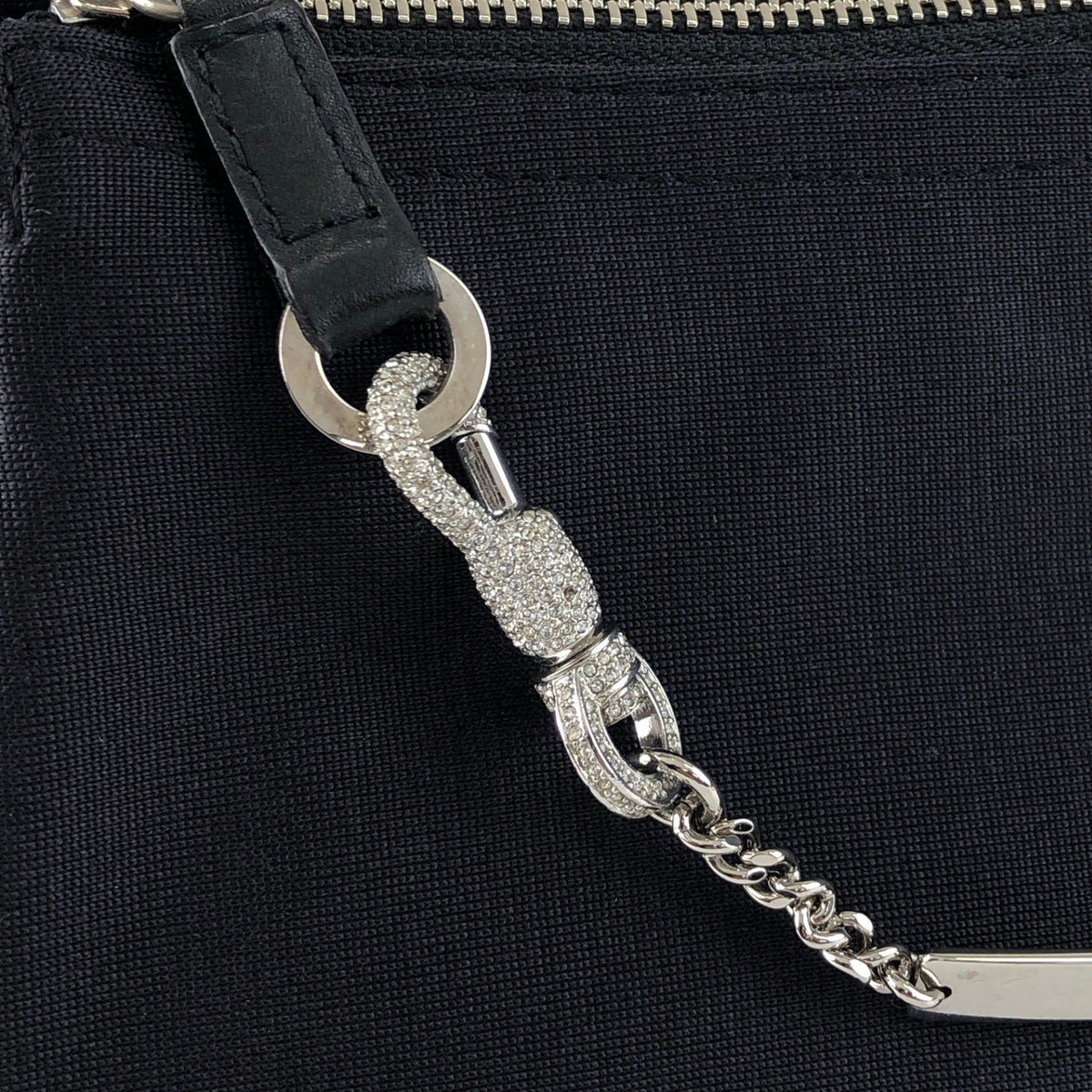 Christian Dior Logo Stone Shoulder bag Black Vintage 3ta7w7